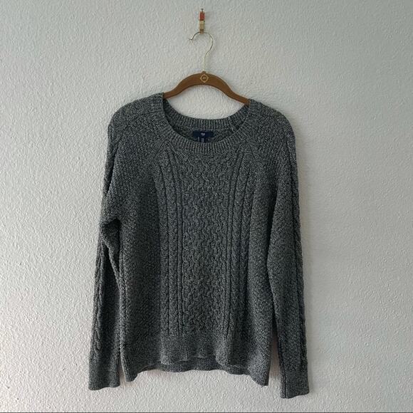 GAP Heather Black Charcoal Sweater Basic Size Medium - Picture 2 of 6